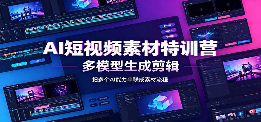 AI短视频素材特训营：Codex本地部署实操，多模型生成剪辑，爆量素材挖掘教学-问小徐资源库