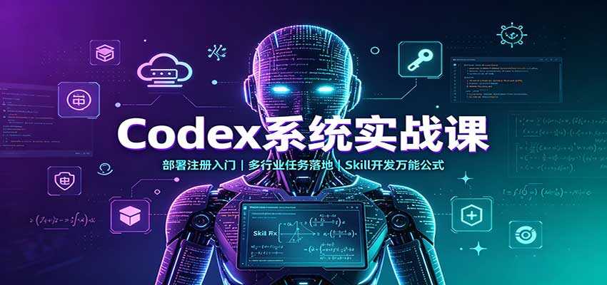 Codex系统实战课：部署注册入门，多行业任务落地，Skill开发万能公式-问小徐资源库
