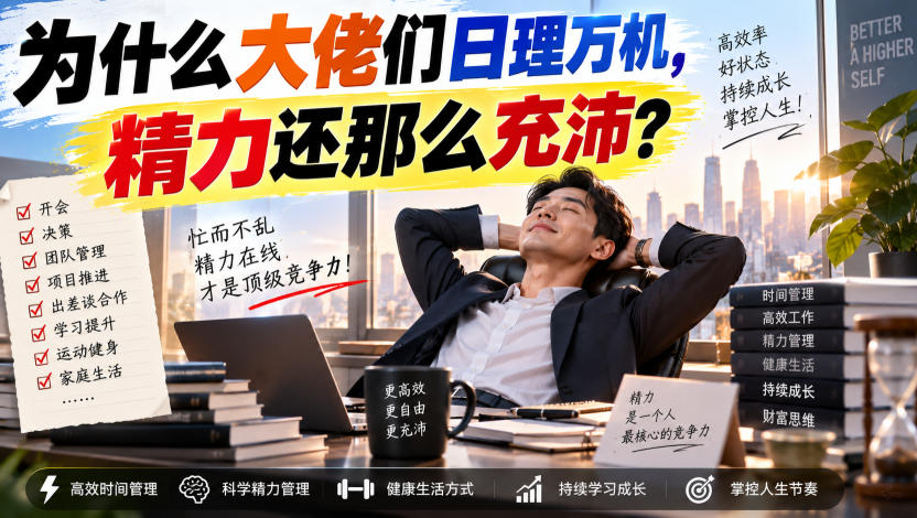 付费文章：为什么大佬们日理万机，精力还那么充沛？-问小徐资源库